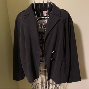 Chico's Black Two Button Blazer Jacket Chico's 4 (20)